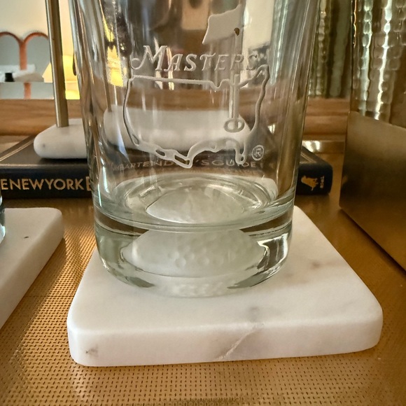 Masters double old fashioned Whiskey Clear Glass Golf ball bottom Set - Picture 6 of 10